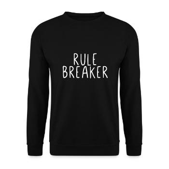 Rule breaker - Unisex Pullover - Schwarz - Vorne - Alina (178cm) & Michal (187cm)