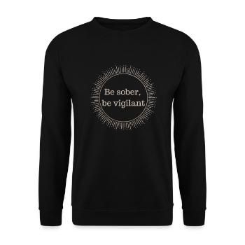 be yourself - Unisex Sweatshirt - black - Front - Alina (178cm) & Michal (187cm)
