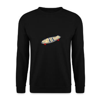 Surfskate Pump it hard Lustige Geschenkidee - Unisex Pullover - Schwarz - Vorne - Alina (178cm) & Michal (187cm)