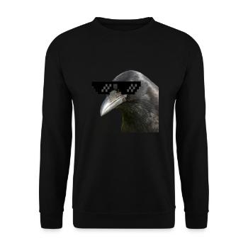 LilCrow - Unisex Pullover - Schwarz - Vorne - Alina (178cm) & Michal (187cm)