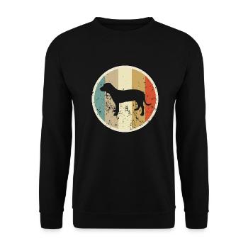 Deutsche Bracke Jagdhund - Unisex Pullover - Schwarz - Vorne - Alina (178cm) & Michal (187cm)