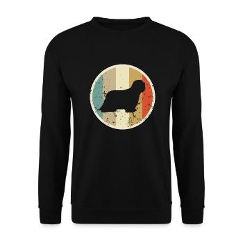 Bearded Collie - Unisex Pullover - Schwarz - Vorne - Alina (178cm) & Michal (187cm)