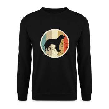 Deutsch Langhaar Jagdhund - Unisex Pullover - Schwarz - Vorne - Alina (178cm) & Michal (187cm)