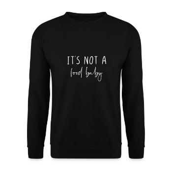 It´s not a food baby - Unisex Pullover - Schwarz - Vorne - Alina (178cm) & Michal (187cm)
