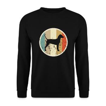 Deutscher Pinscher - Unisex Pullover - Schwarz - Vorne - Alina (178cm) & Michal (187cm)