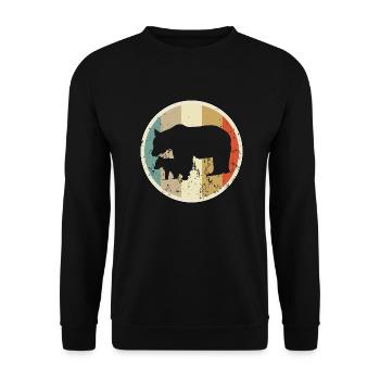 Grizzly Bär Braunbär Schwarzbär Eisbär - Unisex Pullover - Schwarz - Vorne - Alina (178cm) & Michal (187cm)