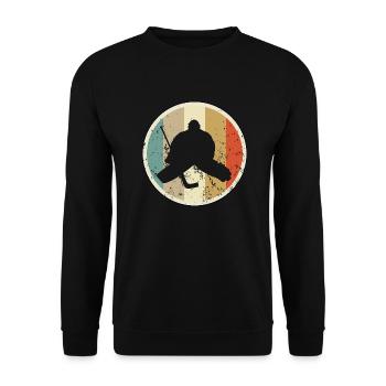 Eishockey Torwart - Unisex Pullover - Schwarz - Vorne - Alina (178cm) & Michal (187cm)