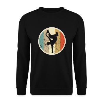 Breakdance Breakdancing Breakdancer - Unisex Pullover - Schwarz - Vorne - Alina (178cm) & Michal (187cm)