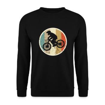 Downhill Mountainbike Radsport - Unisex Pullover - Schwarz - Vorne - Alina (178cm) & Michal (187cm)