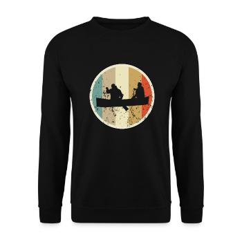 Zweierkajak Kayak Kajakfahren Paddelboot Kanusport - Unisex Pullover - Schwarz - Vorne - Alina (178cm) & Michal (187cm)