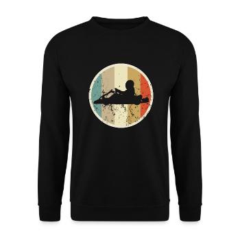 Gokart Kartfahren Kartbahn Kartsport Kartfahrer - Unisex Pullover - Schwarz - Vorne - Alina (178cm) & Michal (187cm)
