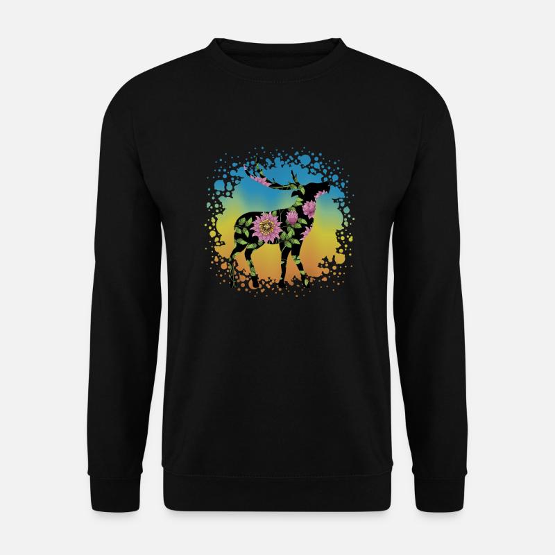 Hirsch - Unisex Pullover - Schwarz