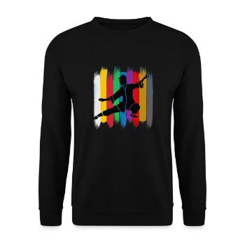 Karate Belts Colors Silhouette - Unisex Pullover - Schwarz - Vorne - Alina (178cm) & Michal (187cm)