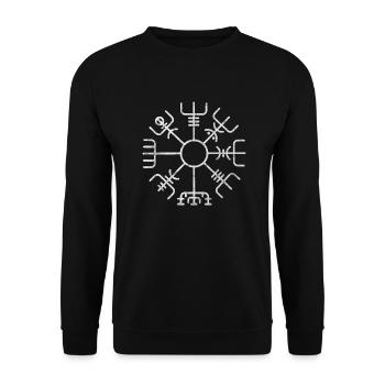Vegvisir Vikings Compas Celtiques De Valhalla - Sweat-shirt Unisexe - noir - Devant - Alina (178cm) & Michal (187cm)