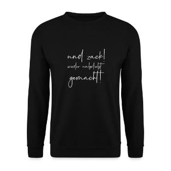 Und Zack wieder unbeliebt gemacht! - Unisex Pullover - Schwarz - Vorne - Alina (178cm) & Michal (187cm)