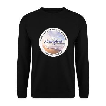 Eckernförde - Ostsee - Unisex Pullover - Schwarz - Vorne - Alina (178cm) & Michal (187cm)