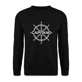 Der Kapitän bestimmt - Unisex Pullover - Schwarz - Vorne - Alina (178cm) & Michal (187cm)