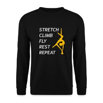 Aerial Silks Dancer Aerialist Air Yoga Acrobatics - Unisex Sweatshirt - black - Front - Alina (178cm) & Michal (187cm)