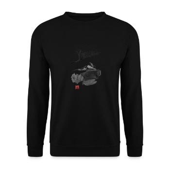 fuji and monster - Sweat-shirt Unisexe - noir - Devant - Alina (178cm) & Michal (187cm)