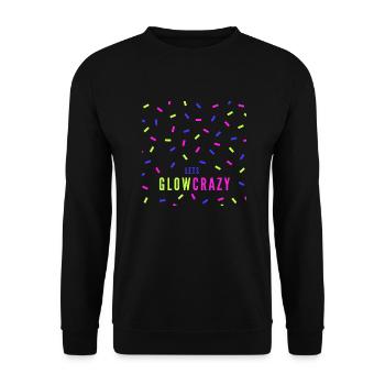 Lets Glow Crazy Neon Party Design - Unisex Pullover - Schwarz - Vorne - Alina (178cm) & Michal (187cm)