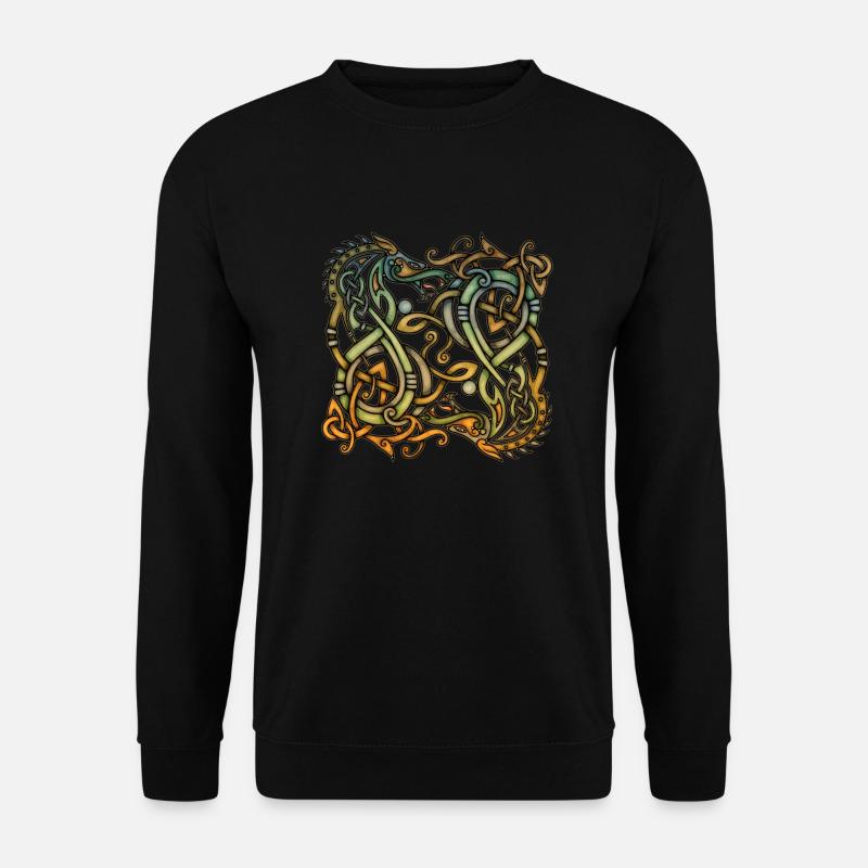 Wölfe Wikinger - Unisex Pullover - Schwarz
