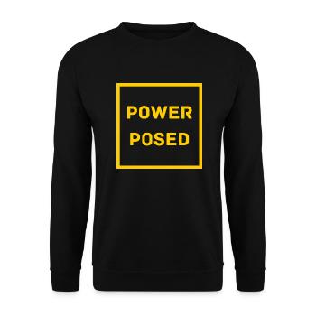 Power Posed - Unisex Sweatshirt - black - Front - Alina (178cm) & Michal (187cm)