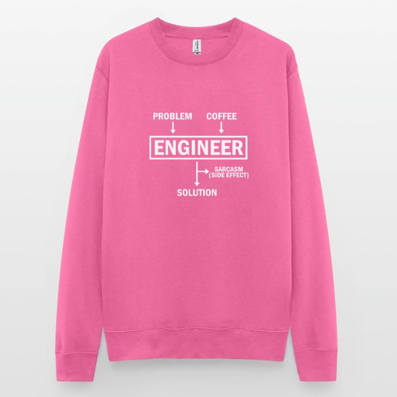Problem Engineer Coffee Solution Sarcasm Sweat-shirt Unisexe