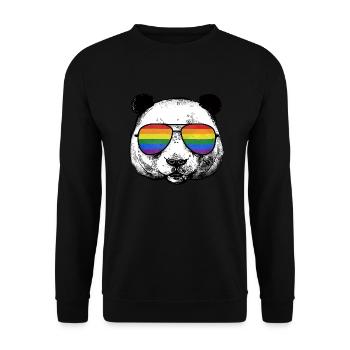 LGBT Panda Arc-en-ciel Drapeau LGBTQ Gay Pride - Sweat-shirt Unisexe - noir - Devant - Alina (178cm) & Michal (187cm)
