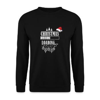 Weihnachten wird geladen Christmas Winter Geschenk - Unisex Pullover - Schwarz - Vorne - Alina (178cm) & Michal (187cm)