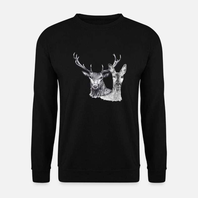 Deer and doe - Unisex Sweatshirt - black