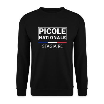 Picole Nationale - Stagiaire - Sweat-shirt Unisexe - noir - Devant - Alina (178cm) & Michal (187cm)