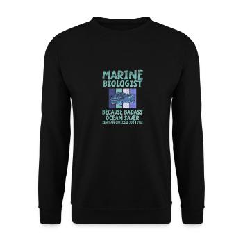Marine Biologist Marine Biology - Unisex Sweatshirt - black - Front - Alina (178cm) & Michal (187cm)