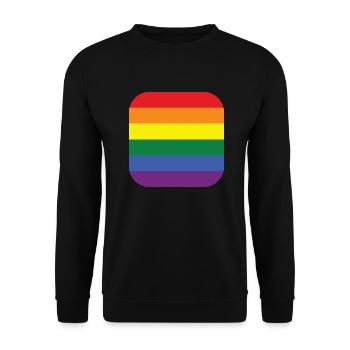 | icon Rainbow Flag | pride | icon - Unisex Sweatshirt - black - Front - Alina (178cm) & Michal (187cm)