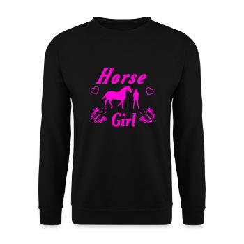 Cheval - Sweat-shirt Unisexe - noir - Devant - Alina (178cm) & Michal (187cm)