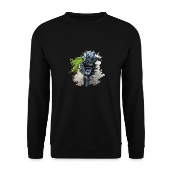 Motorrad GS - Unisex Pullover - Schwarz - Vorne - Alina (178cm) & Michal (187cm)