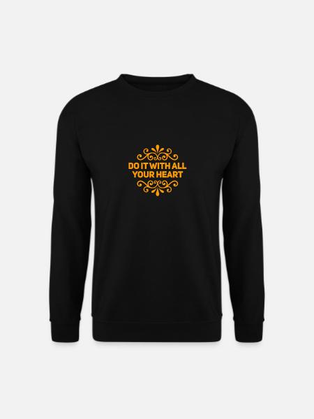 mach es mit Herz - Unisex Pullover - Schwarz