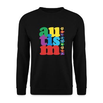 autisme - Sweat-shirt Unisexe - noir - Devant - Alina (178cm) & Michal (187cm)