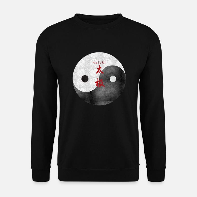 Geschenk elegantes Design Taichi-Motiv - Unisex Pullover - Schwarz