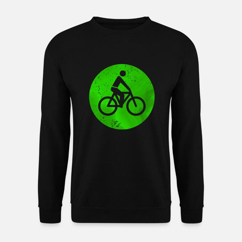 Fahrrad Schild Ampel grün - Unisex Pullover - Schwarz