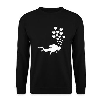 Diving Dive Dive - Unisex Sweatshirt - black - Front - Alina (178cm) & Michal (187cm)
