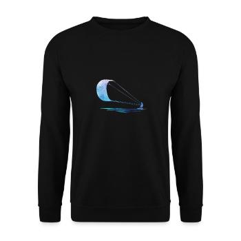 Double Exposure Kite Surfing Kite Surfer Geschenk - Unisex Pullover - Schwarz - Vorne - Alina (178cm) & Michal (187cm)