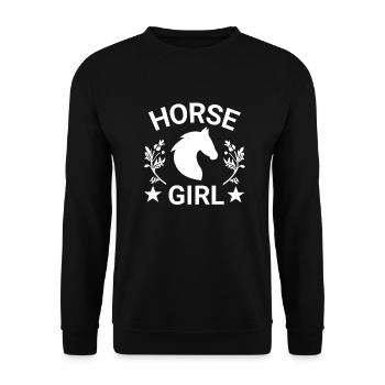 Cheval - Sweat-shirt Unisexe - noir - Devant - Alina (178cm) & Michal (187cm)