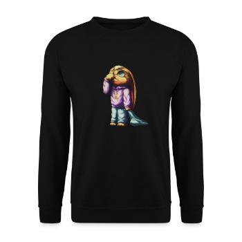 Sleepy Rappit Child - Unisex Sweatshirt - black - Front - Alina (178cm) & Michal (187cm)