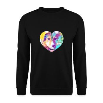 Dog - Unisex Sweatshirt - black - Front - Alina (178cm) & Michal (187cm)