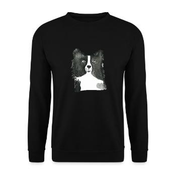 Border Collie - Sweat-shirt Unisexe - noir - Devant - Alina (178cm) & Michal (187cm)