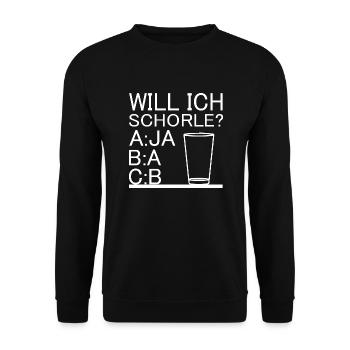Wein Pfalz Vino Schorle - Unisex Pullover - Schwarz - Vorne - Alina (178cm) & Michal (187cm)