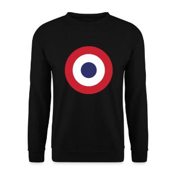 Cible du tour du drapeau de France - Sweat-shirt Unisexe - noir - Devant - Alina (178cm) & Michal (187cm)