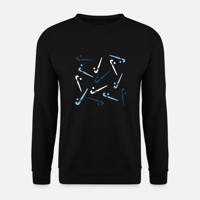 kleine Hockeyschläger blau - Unisex Pullover - Schwarz
