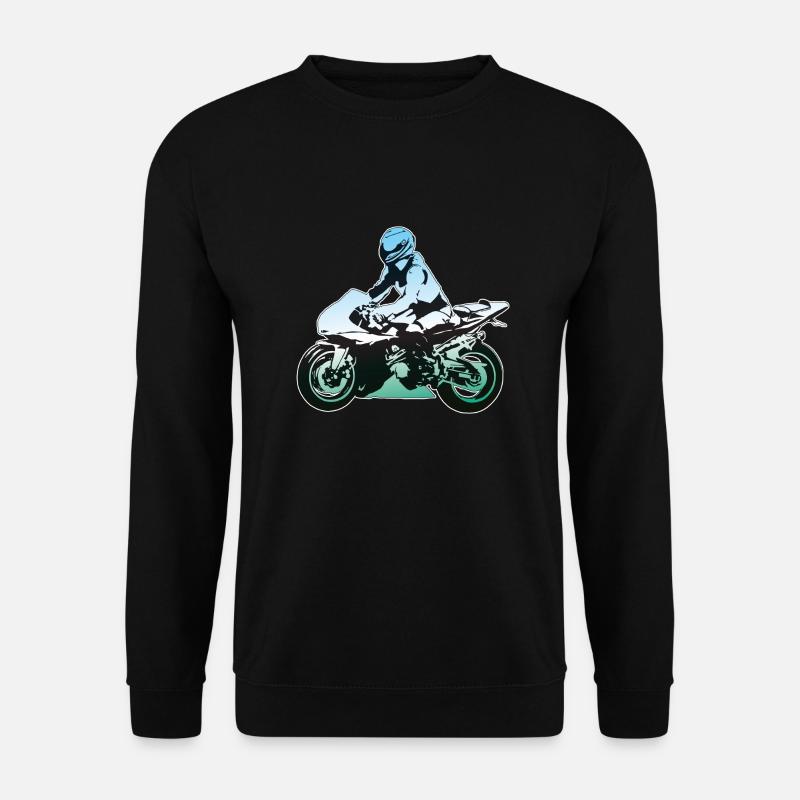 Motorrad Motorbike Farbe bunt - Unisex Pullover - Schwarz