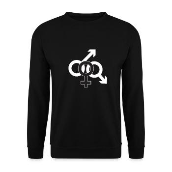 Wifesharing - Unisex Sweatshirt - black - Front - Alina (178cm) & Michal (187cm)